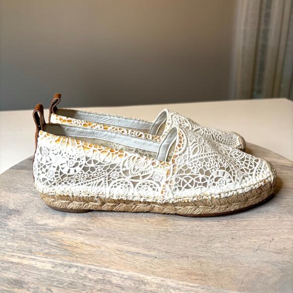 Chloé Fabri Lace Espadrilles White 38 Women's Designer Shoes NIB Box Dust Bag - Picture 3 of 13